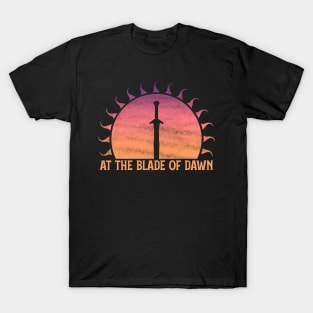 At the Blade of Dawn: Fantasy Design T-Shirt